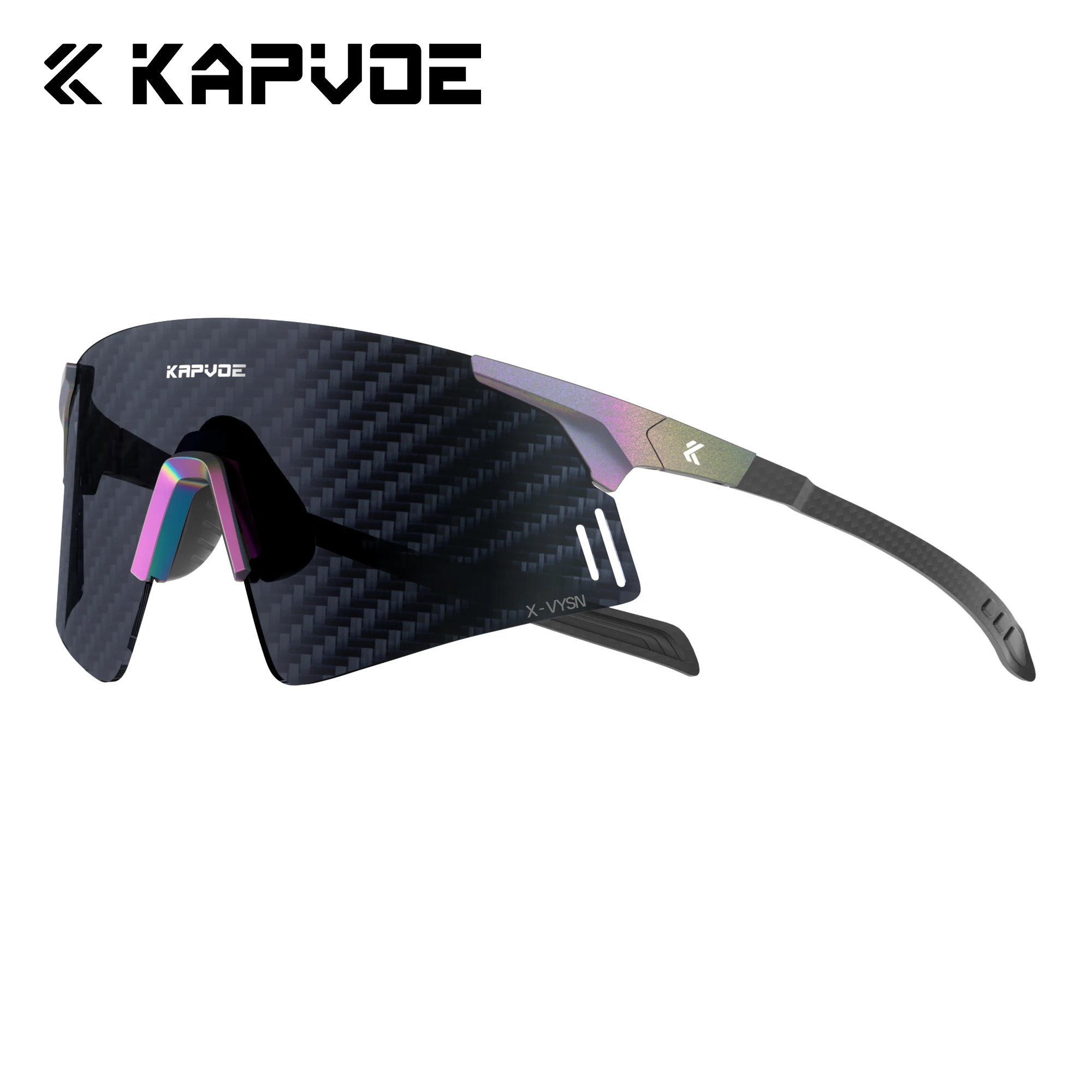 

Kapvoe New Carbon Fiber Outdoor Road Cycling Running Sunglasses Men Glasses Sports Running Glasses UV400 Women Running Goggles