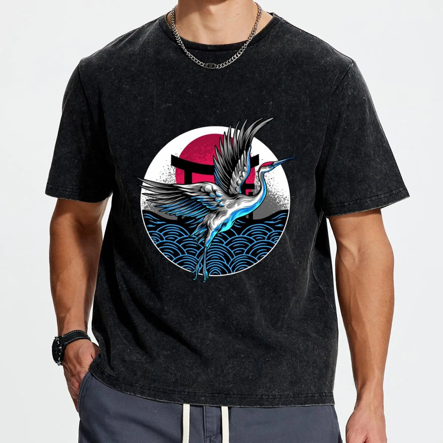 

Men's New T-Shirt 083 Crane Door Comfortable Casual Wear