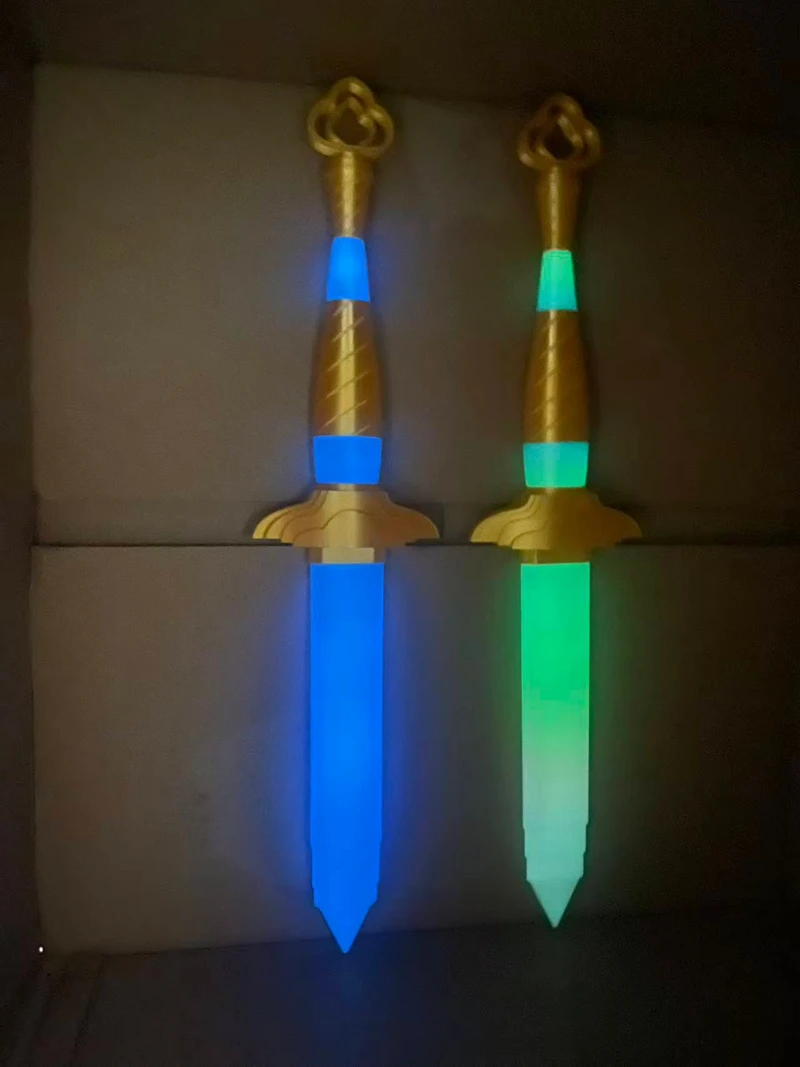 Prop Sword with Rune for Rumi, Long Knife for Mira Demon Hunters Roleplay Halloween Carnival Anime Cosplay Costume Accessories