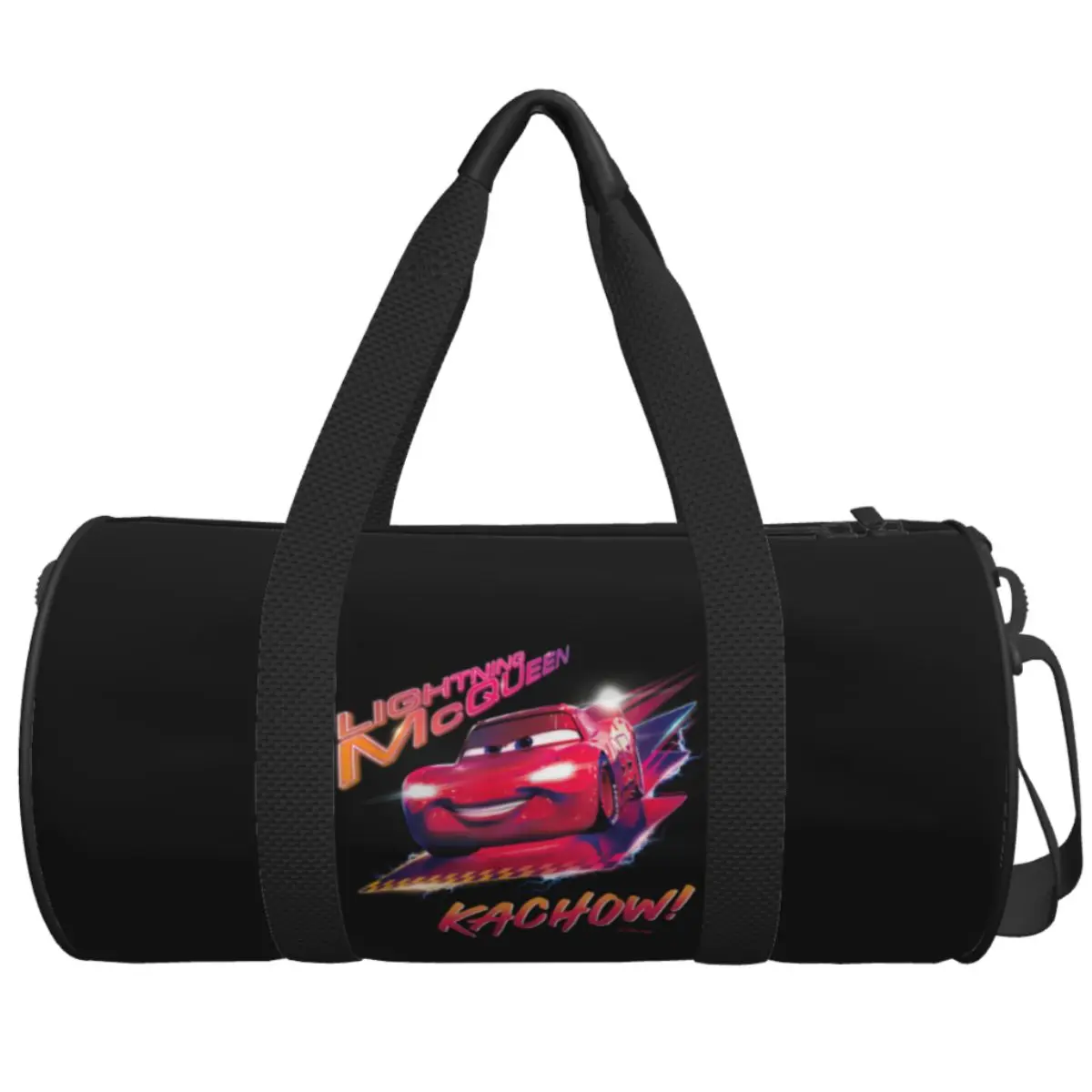 

Travel Bag Car Kachow Lightning McQueen Gym Bag Portable Sports Bags Large Yoga Design Handbag Retro Fitness Bag For Male Female