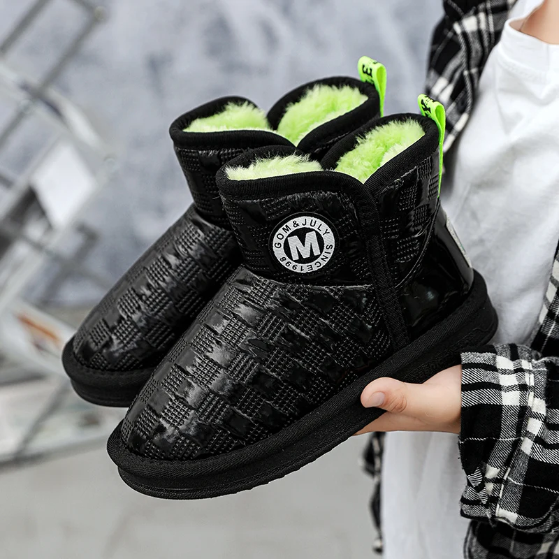 Hot Style Child Snow Boots Velvet and Thicken Warm Kids Boots Water Proof Easy To Clean Girls Boys Anti-slip Wear-resistant Boot