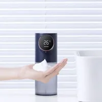 Automatic Foam Soap Dispenser 320ml USB Rechargeable Liquid Soap Dispensers Digital Display Foam Hand Sanitizer Machine Washing