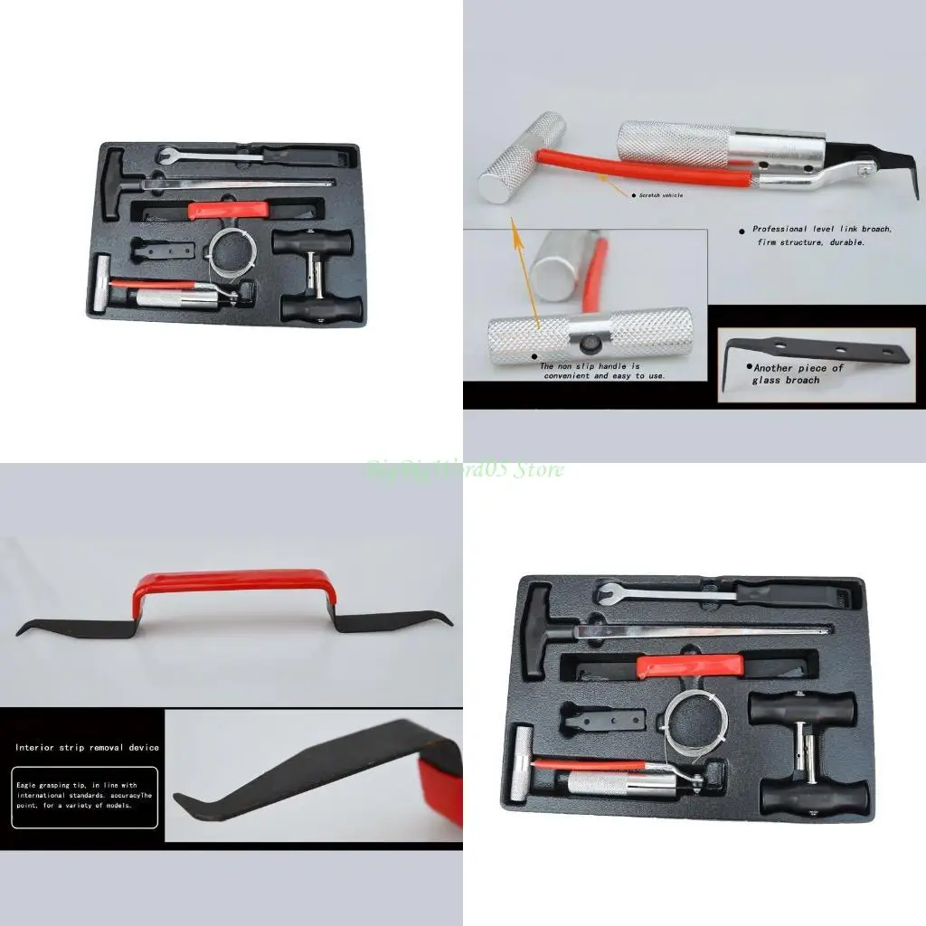 

24TE 7 Pcs Professional Windshield Remover Tool for Vehicle Home Appliance Maintenance Trucks for Cars and RV Efficient