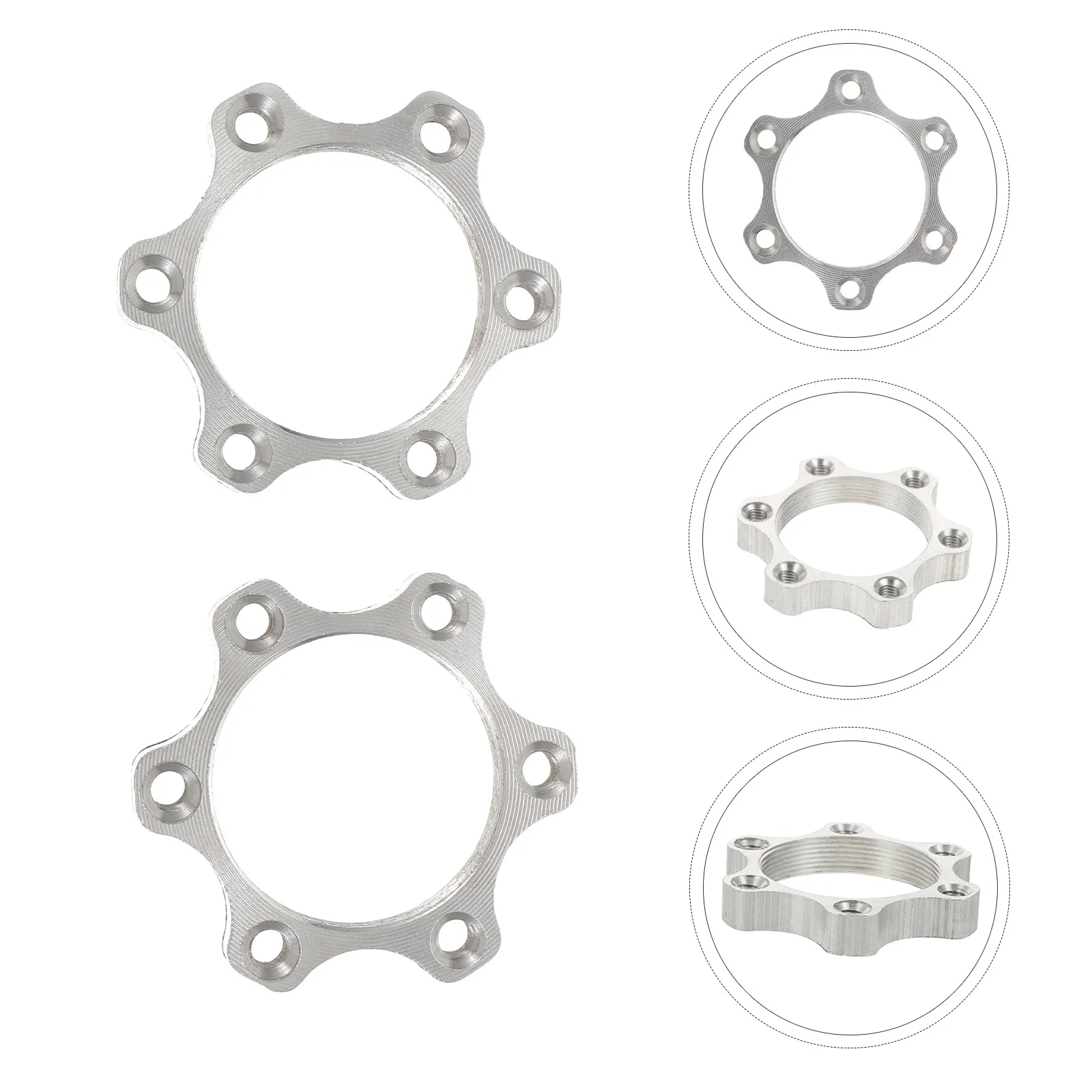 2pcs Disc Brake Rotor Adapter Center Lock Hubs Adapter For Mountain Bike Road Bike Bicycle Accessories 6 Bolt To Center Lock