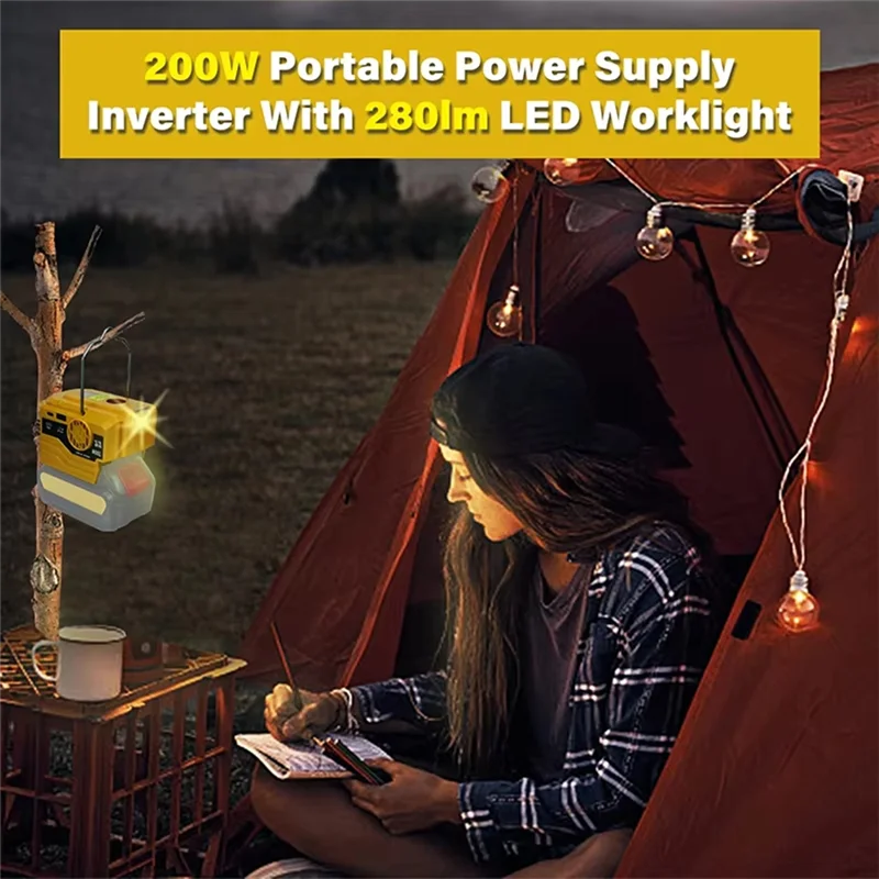 

A73E-AC 220V Inverter Generator Power Inverter LED Camping Adapter Power Supply Tool