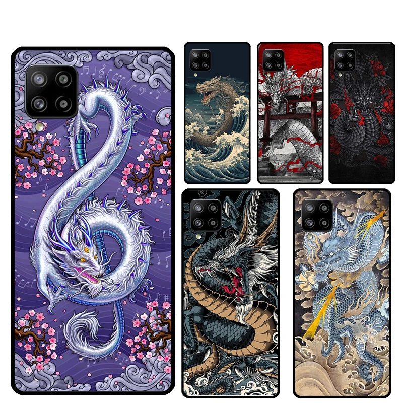 Japanese Dragon For Samsung Galaxy A56 A36 A26 A16 A05 A06 A22 A32 A52 A54 A34 A14 A55 A15 A53 A33 A35 Case