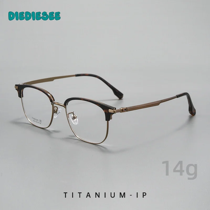 

DIEDIESEE High-quality Eyebrow Frame men's Premium Business Titanium Frame Myopia Optical Prescription Glasses Frame 6205FS