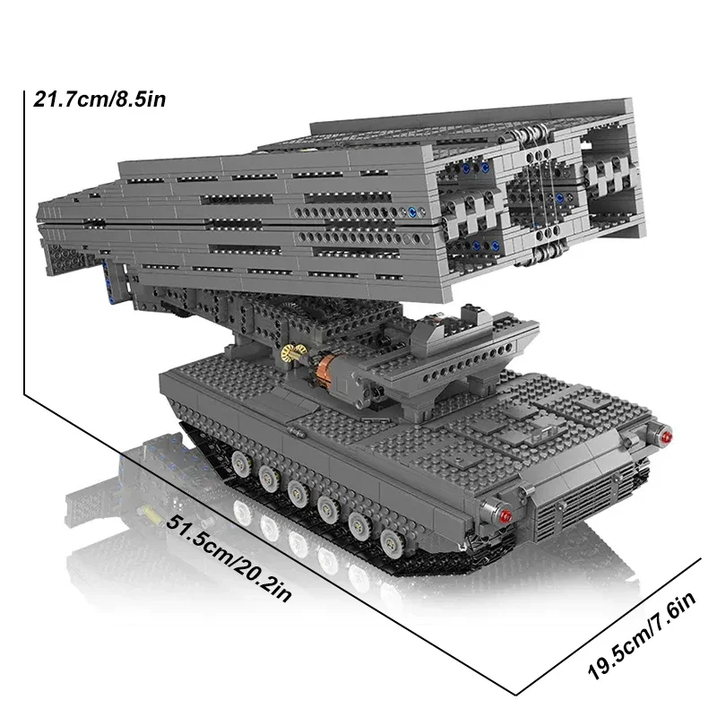 Mould King 20029 Technical Tank Building Block Remote Control Bridge Laying Vehicle Model Assembly Brick Toys Kid Christmas Gift