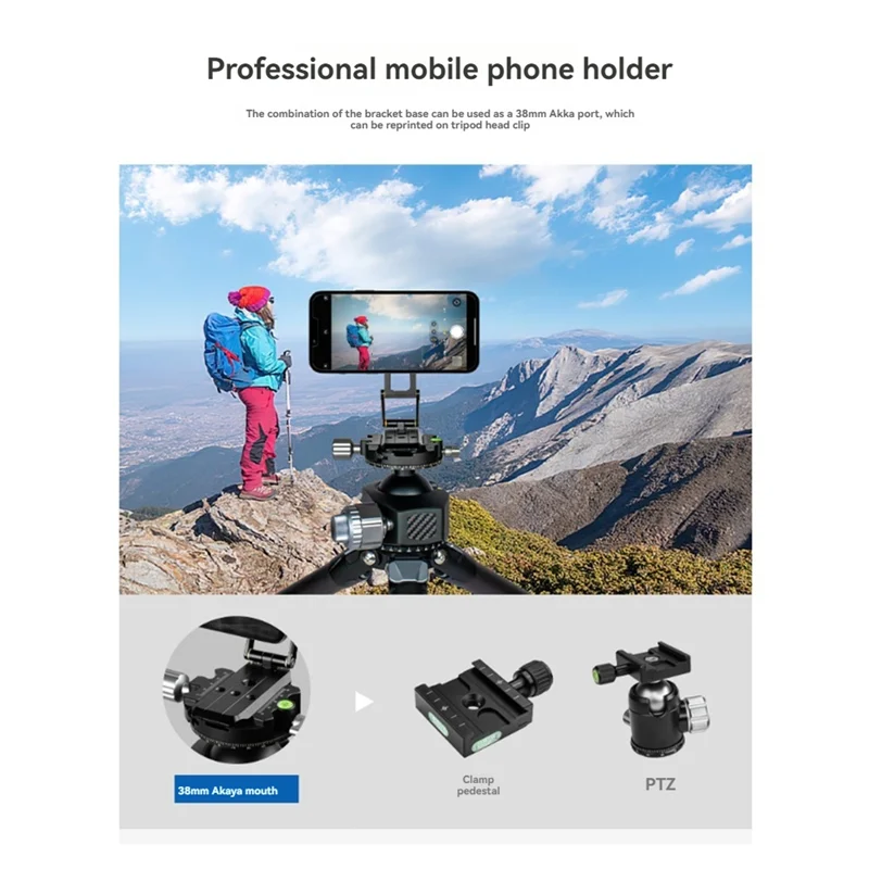 B04B-Magnetic Phone Tripod Stand Selfe Stick Desktop Smartphone Holder For Video Photography