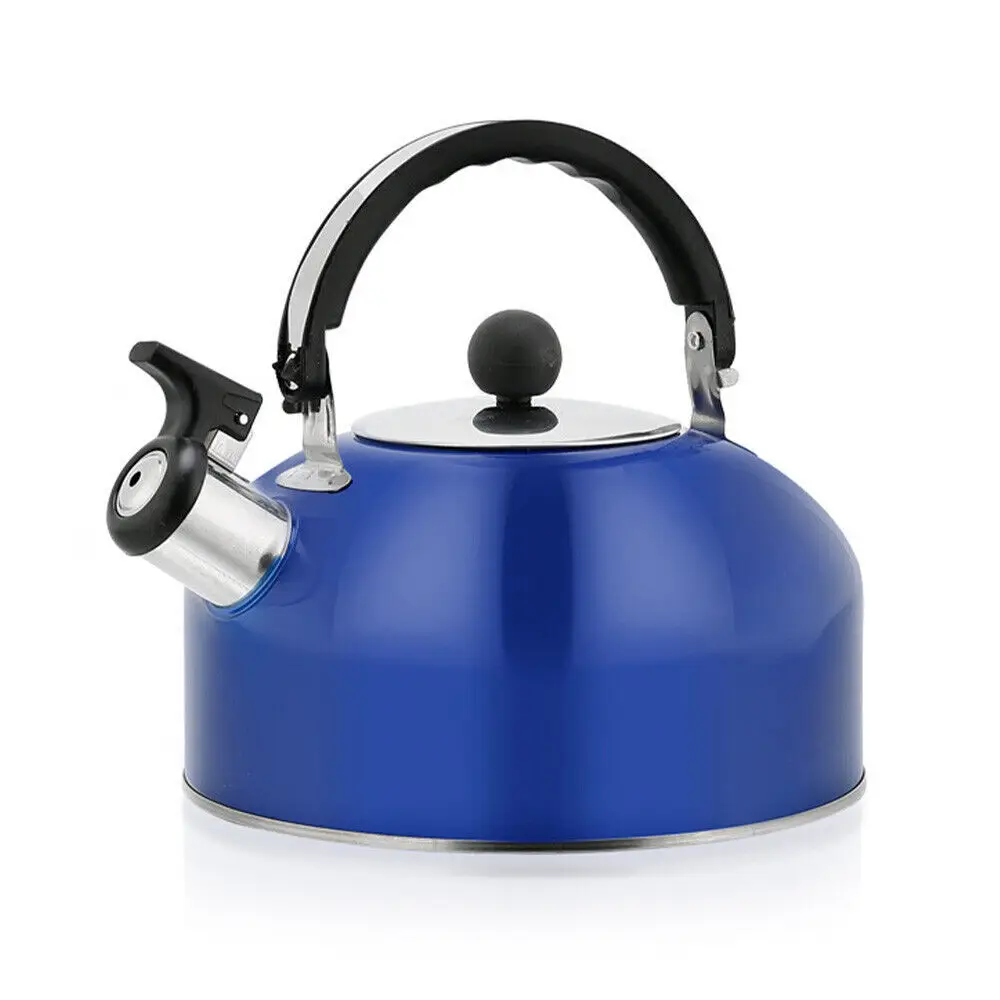 3L Stove Gas Water Kettle Whistling Kettle Teapot for Trips Hiking Cooking Teakettle Ergonomic Handle Stainless Steel Teapot