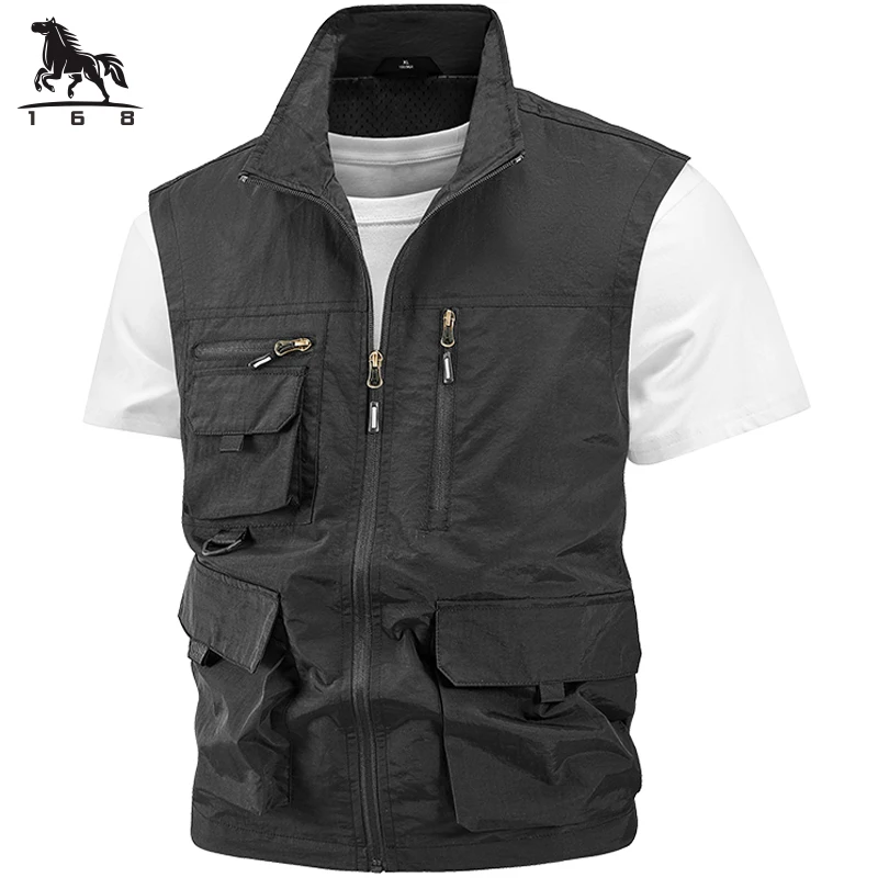 mens waistcoat Autumn winter New splice Men's Middle age rinsing business casual vest business casual vest Size M-4XL 5XL 8866