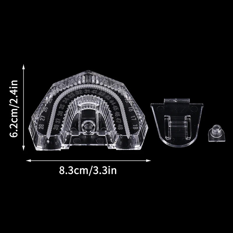 10 Pcs Dental Transparent Disposable Mold Base Denture Tray Sectioned Base Kit For Dental Lab Tools Plastic Clear Base Box