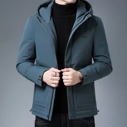 Cappotto invernale da uomo di alta qualità 2024 nuovi arrivi moda Casual spessa giacca a vento calda marca abbigliamento da uomo cappotti con cappuccio