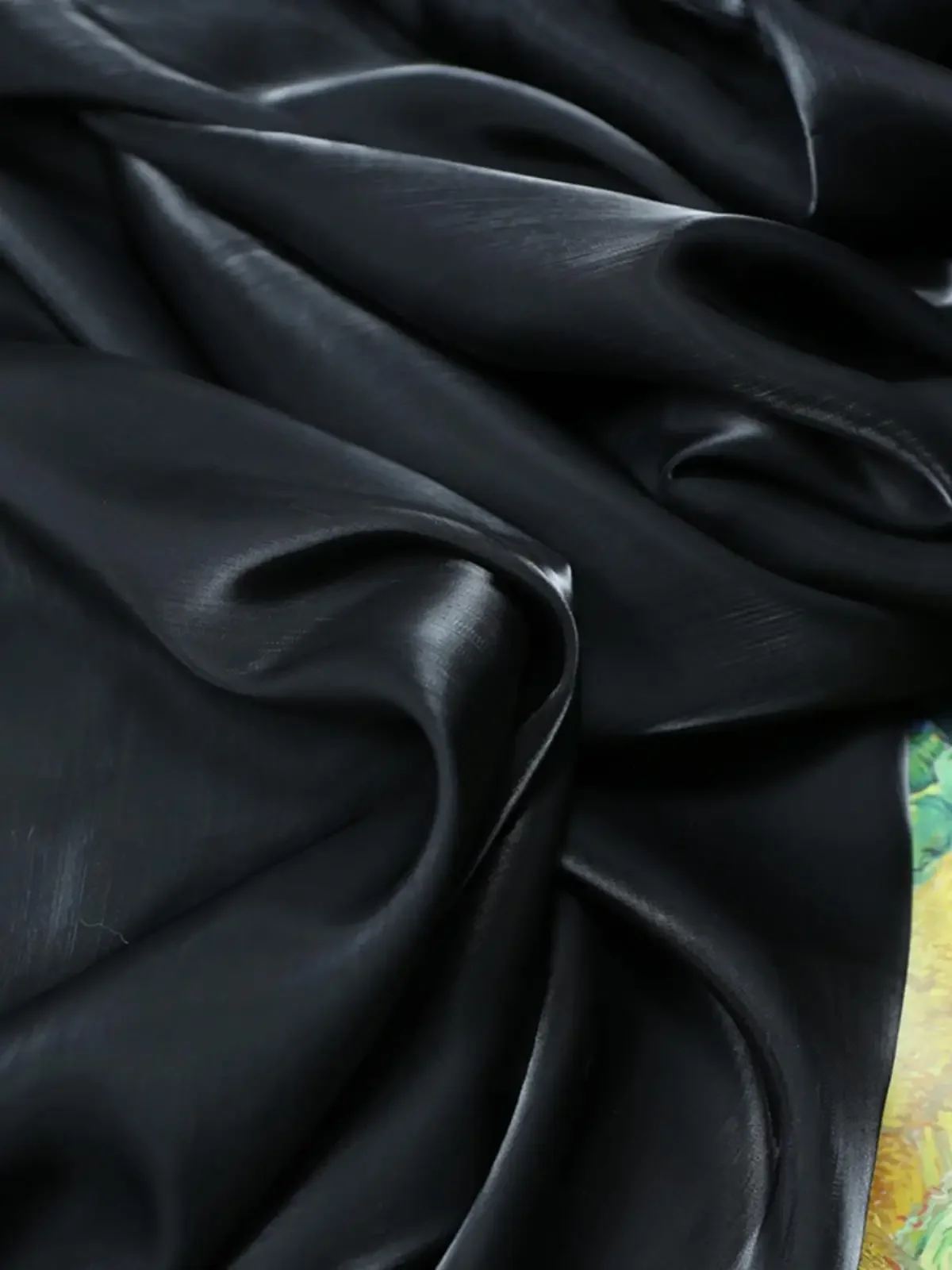 

High End Water Gloss Glass Yarn Solid Color Black White Organza Fabric Silk Gloss Mesh for Wedding Dress Skirt Making