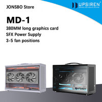 UPSIREN MD-1 ITX computer case，Support SFX power supply/ITX motherboard/graphics card（L） ≤380mm/Side-transparent portable case