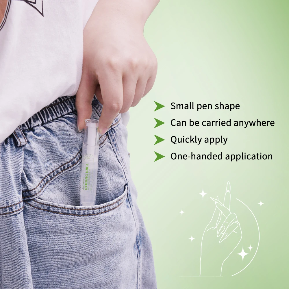 Strong Will Anti-เล็บกัดคลิกปากกาหยุดเล็บกัดดูแลเล็บปรับปรุงเล็บกัดพฤติกรรม Strong Bitter Aquamarine ปากกา