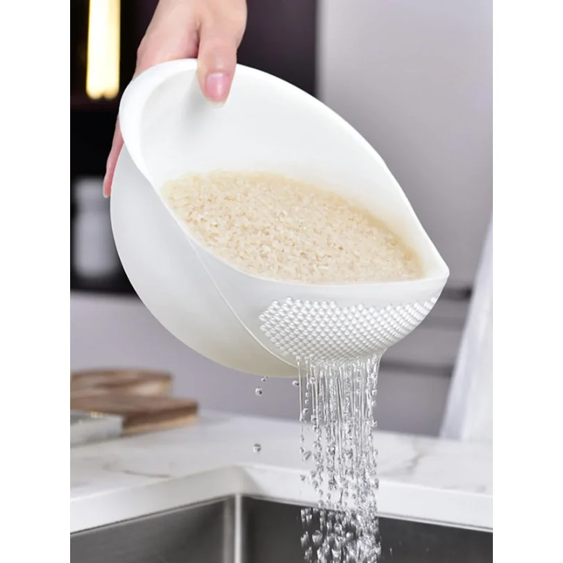 

1/3pcs- Colander Rice Bowl Drain Basket Fruit Bowl Washing Drain Basket with Handle Washing Basket Home Kitchen Organizer