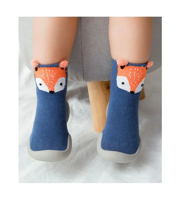 New Spring Baby Toddler Shoes Baby  Shoes Non-slip Fox Tiger  Thickening Shoes Sock Floor Shoes Foot Socks Animal Style Tz05