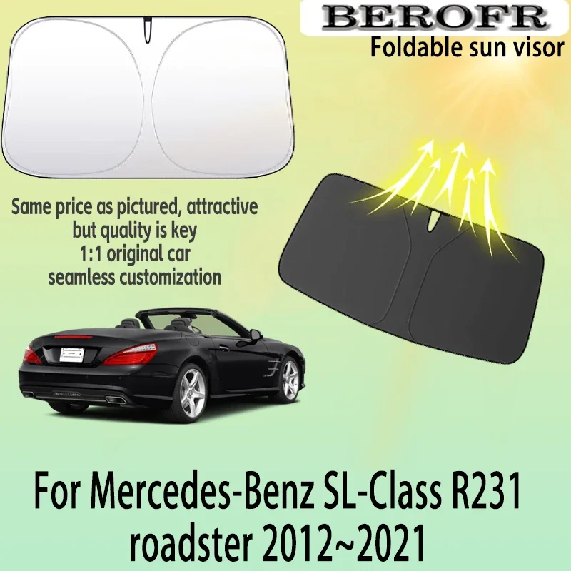For Mercedes-Benz SL-Class roadster 2012~2021 Front Windshield Sunshade Privacy curtain Car Sun Visor High quality Accessories