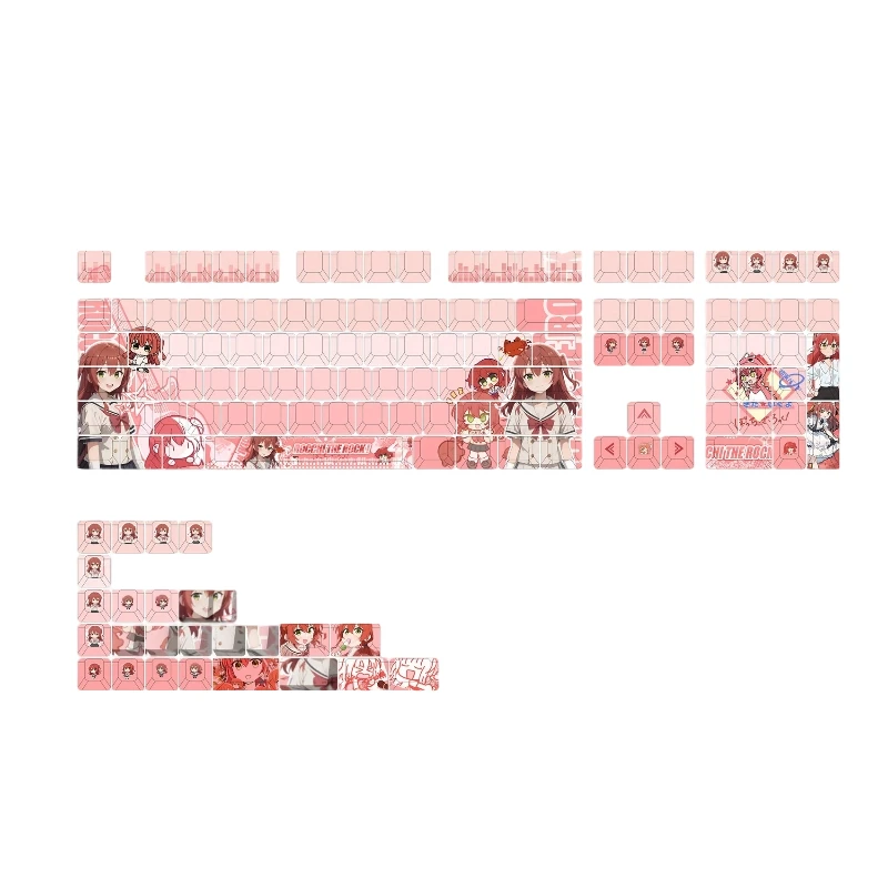 Bocchi De Rots! Kita Ikuyo Thema Anime Keycaps Cherry Profiel Maatwerk Mechanische toetsenbordspellen Leuke cartoon cadeau Keycaps