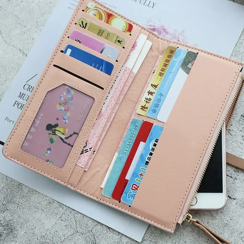 Long Women's Wallet Female Purses Tassel Coin Purse Card Holder Wallets Pu Leather Clutch Money Bag Purses