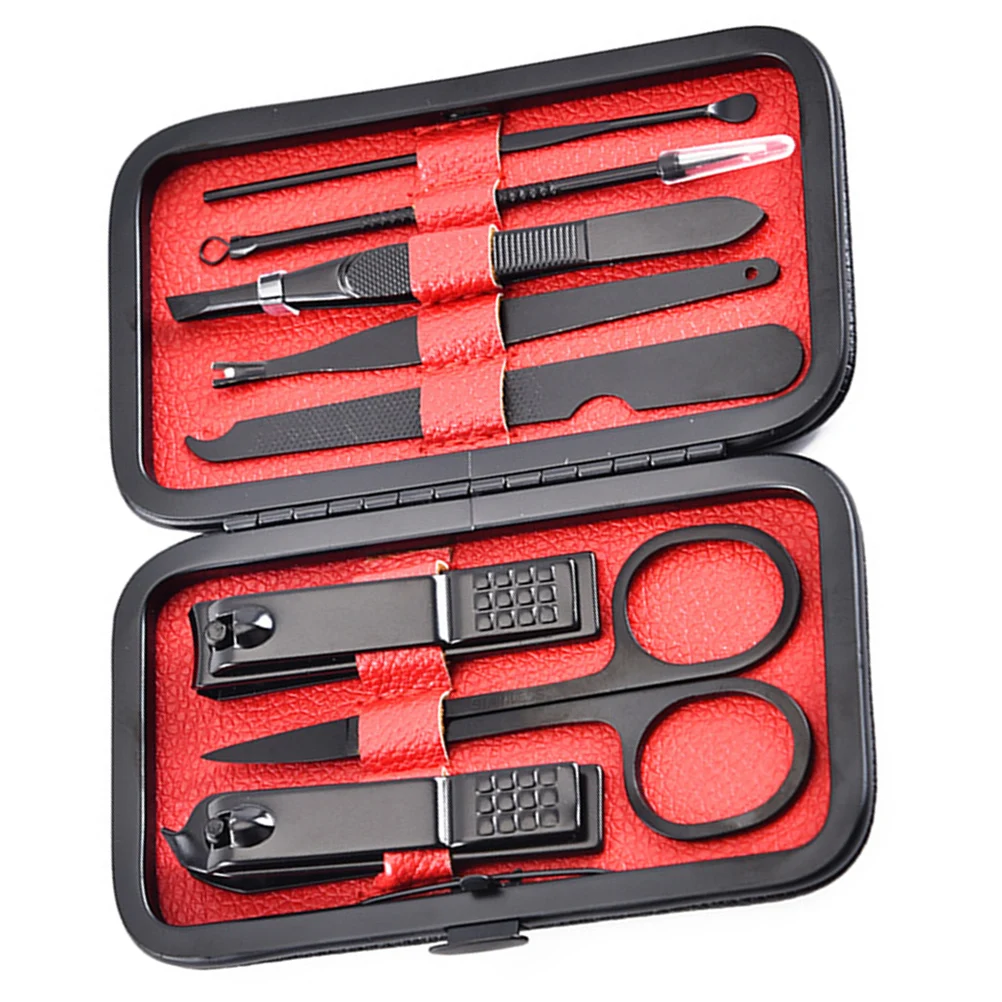 

1 Set Stainless Steel Nail Clipper Trimmer File Tool Set Durable Ergonomic Manicure Kit For Home Use Metal Nail Art Supplies
