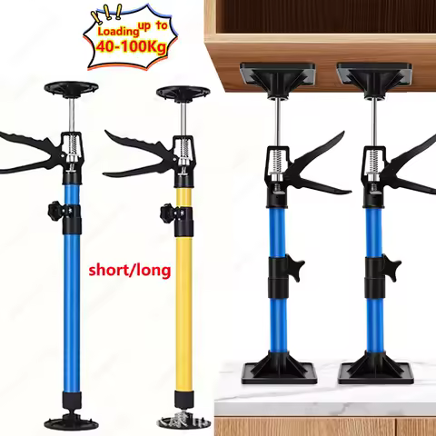 1-2Pcs Labor-Saving Telescopic Support Rods Jack Bar Drywall Door Lift Support Construction Tool for Cabinet Stairs Porches Deck