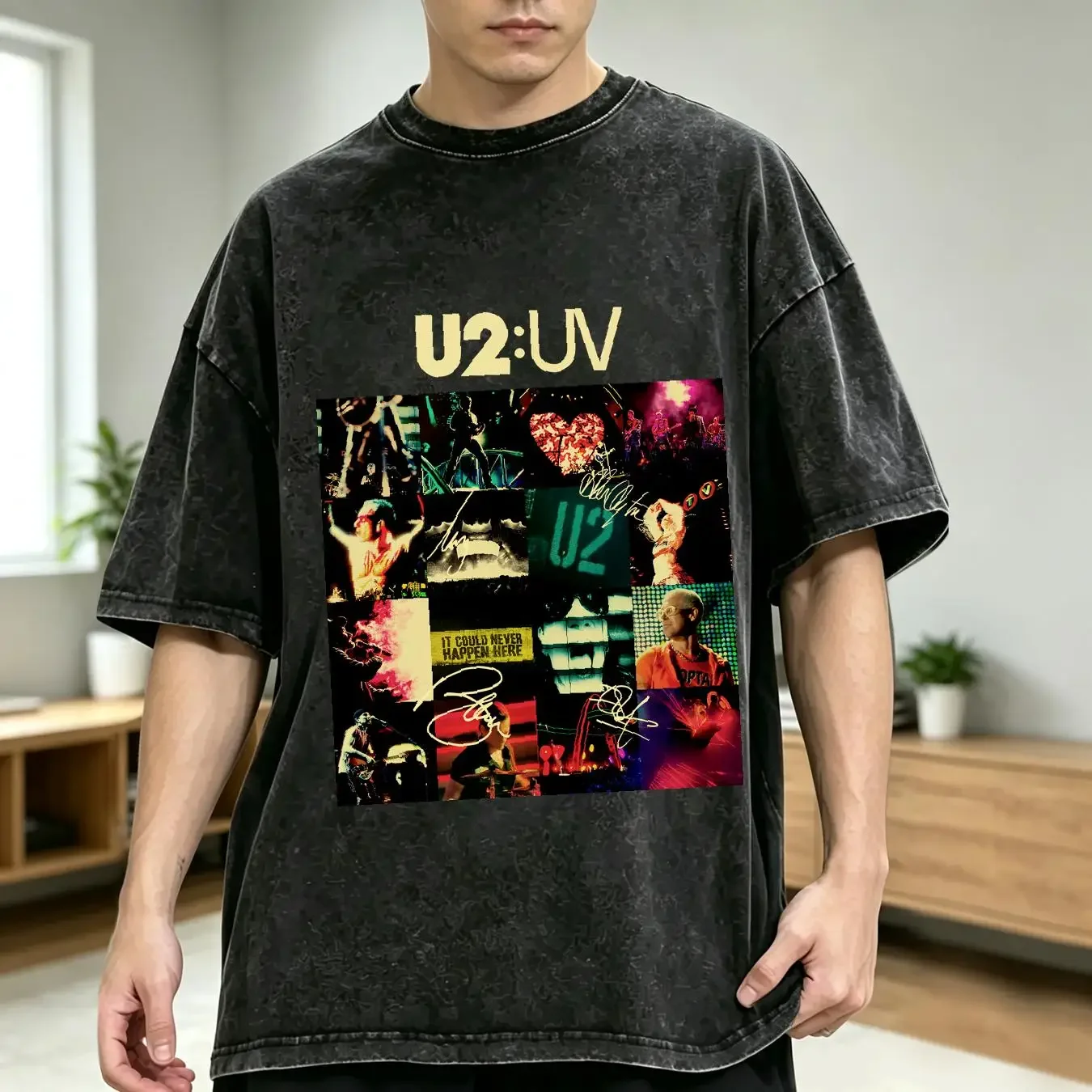 washed T Shirt U2 concert Ultraviolet Sphere 2023 band music Las Vegas for men women Com vintage Washed designer clothes