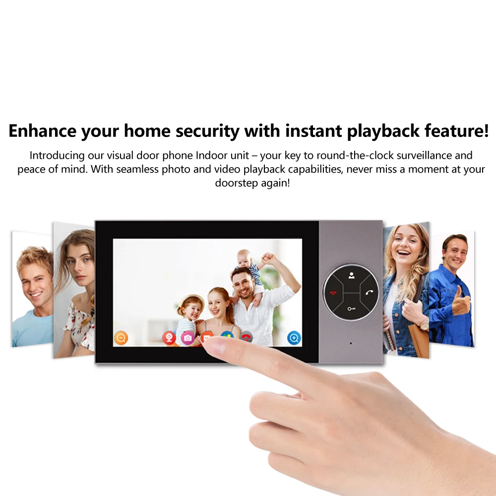 Video Interphone Tuya 7-Inch Apartment Private Residential Telephone HD Video Surveillance Mobile Detection Video Phone