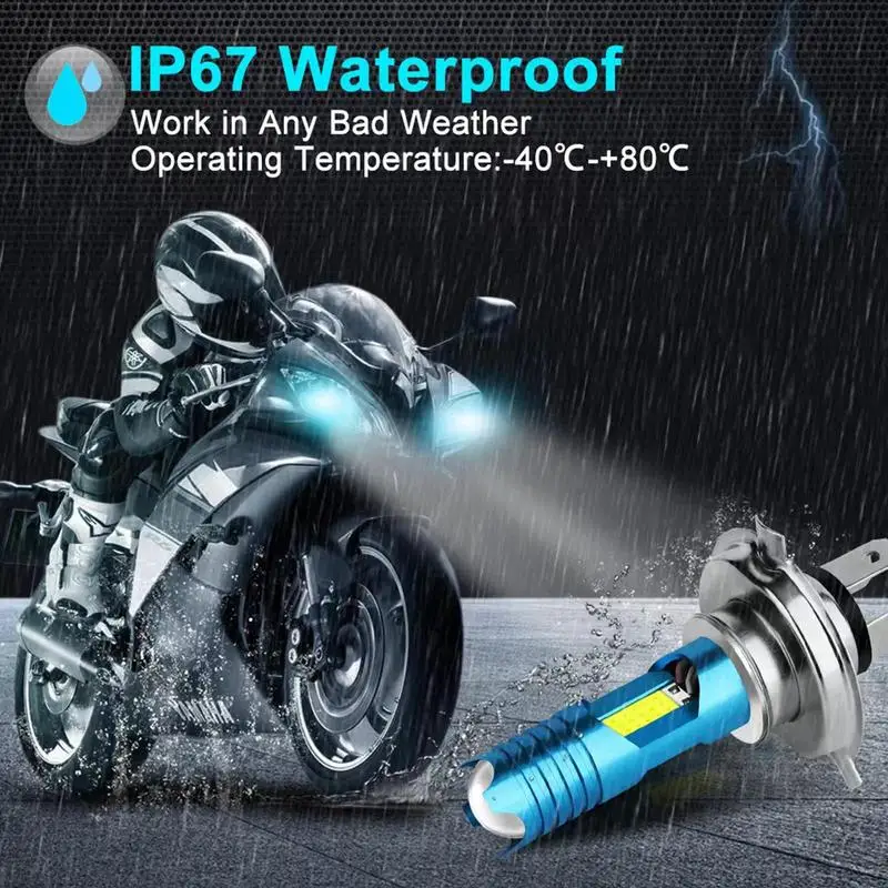 

Motorcycle Headlights BA20D H4 P15D LED Headlight Bulbs 3000LM 30W Motorbike Headlight Practical Super Bright Outdoor Fog Lamp