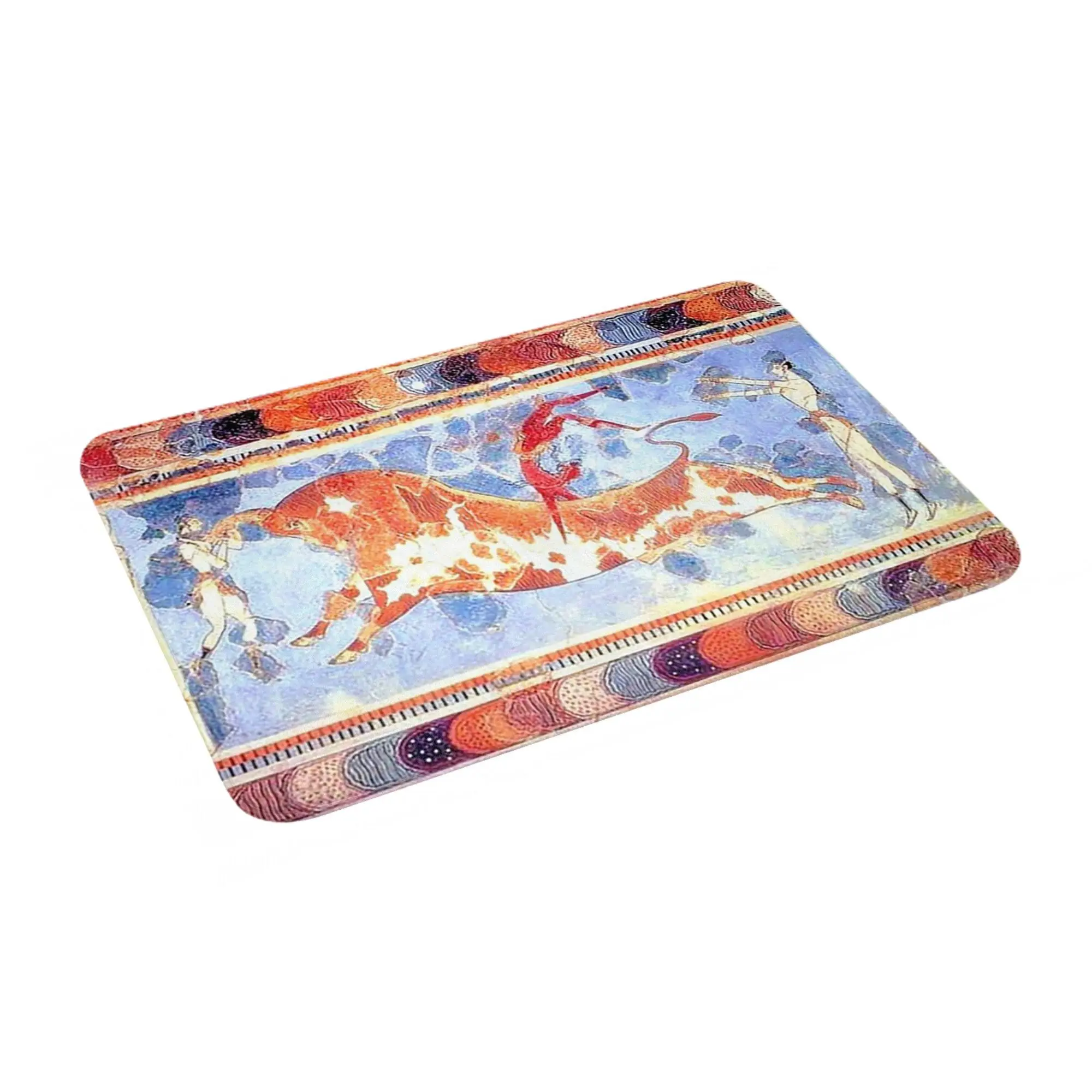 Minoan Bull Leaping Fresco Anti-slip Doormat Floor Mat Antiwear Carpet Rug for Kitchen Entrance Home Living room Footpad Mats