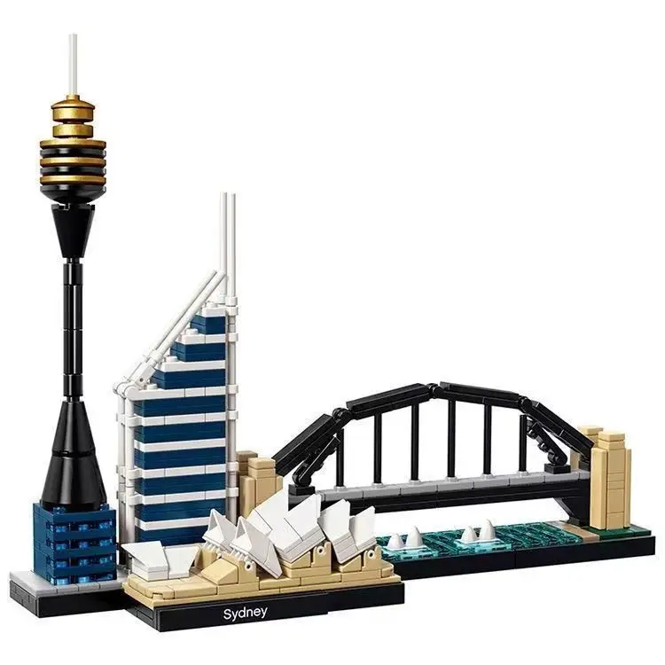 Architecture compatile 21043ซานฟรานซิสโกบล็อกตัวต่อ bricks Toys for adults KID ตกแต่งบ้านศิลปะ Gift