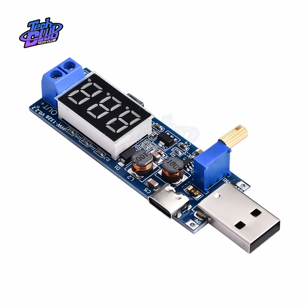 DC 1.2V-24V Type-C /USB DC-DC 5V to 3.5V / 12V  Step UP Down Module Adjustable Boost Buck Converter Power Supply Accessories