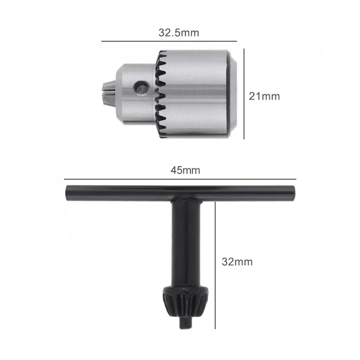 0.3-4mm JTO Drill Collet Chuck with 1/4\'\' Chuck Inner Hole Diameter Hexagon Keys Wrench with JT0 Adapter for DIY Electric Drill