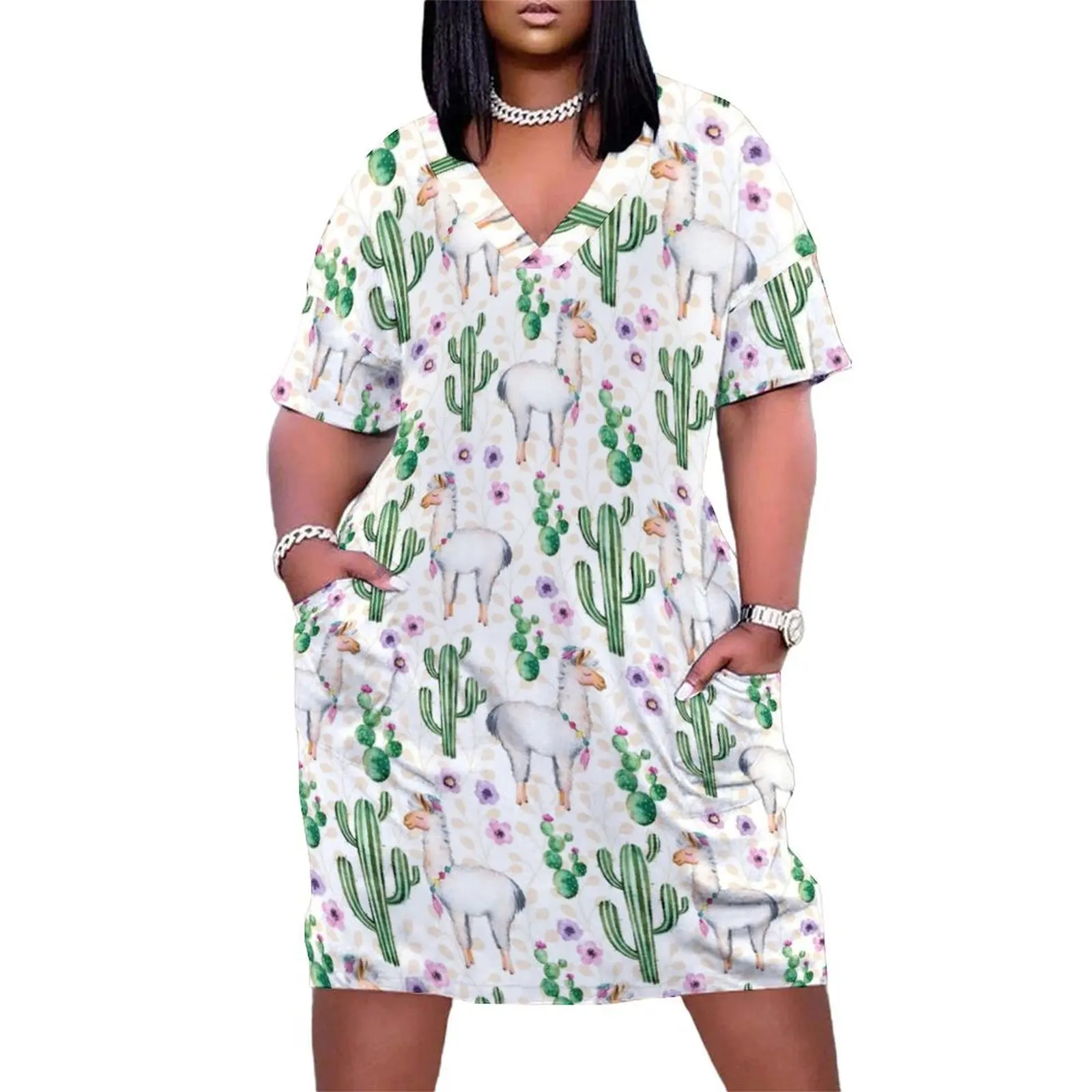 

Funny Llama Pattern Loose Pocket Dress dresses ladies 2025 summer prom dress 2025 festival outfit women