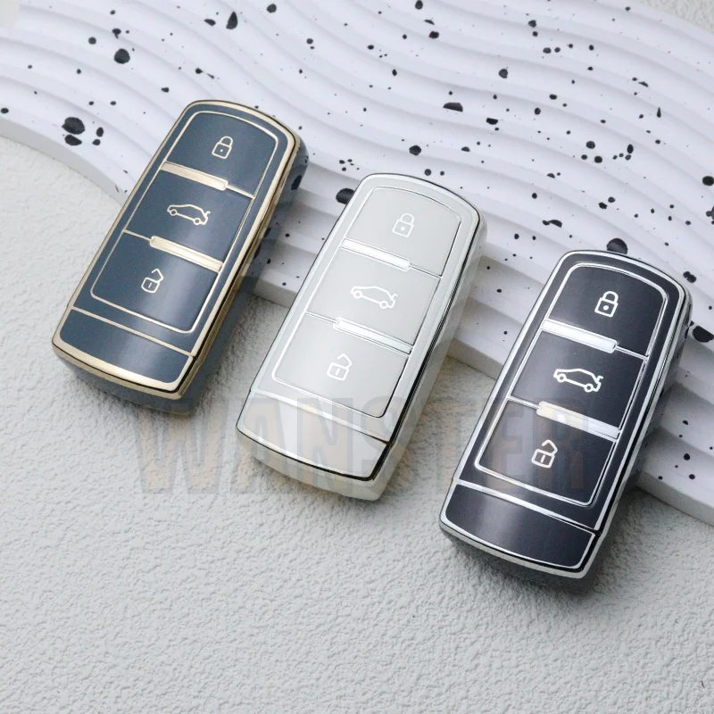 For Volkswagen VW Passat CC 3C B5 B6 B7 B7L R36 Maogotan Car Smart Key Case Fob Case Cover Holder Control Remote Accessories