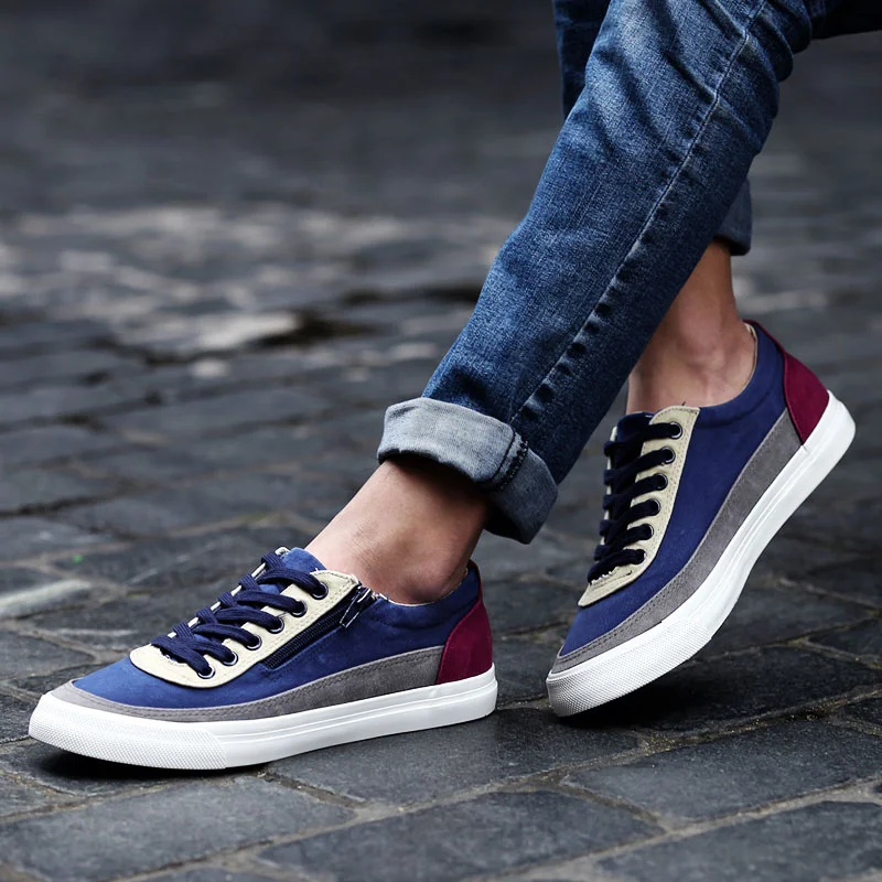 Hot Selling Non-Leather Casual Shoes Men Canvas Espadrilles for Men Lightweight Leisure Shoes Classic Lace up Men's Canvas Shoes