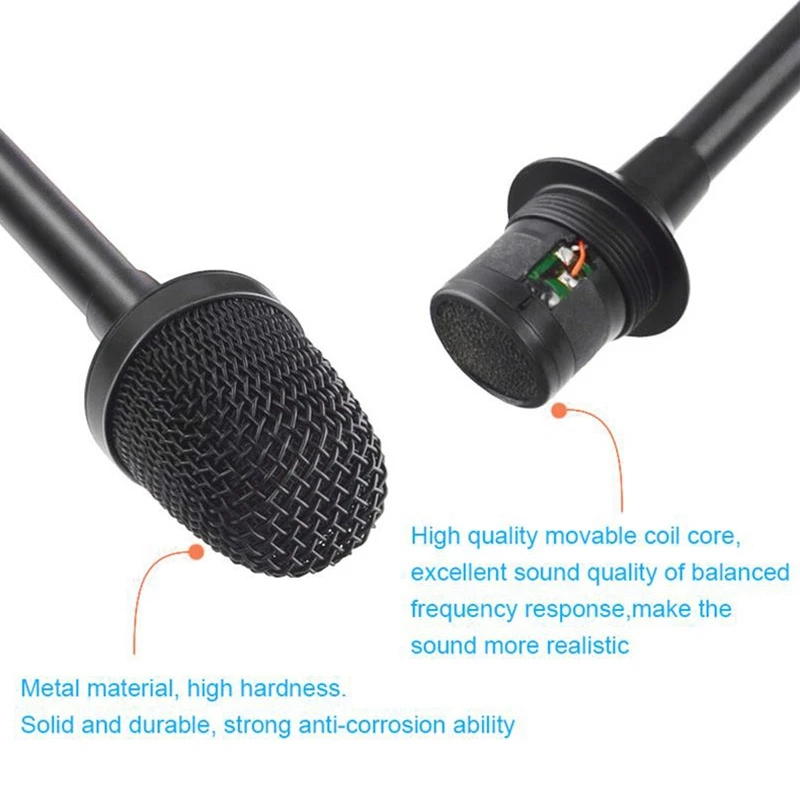 2X Professional Dynamic DJ Microphone For Mixer Dedicated Disc Shouting Microfone KTV Bar Gooseneck DJ Mic