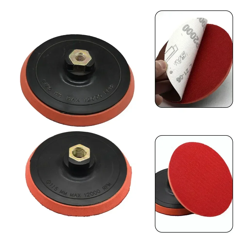 1pc 4.5/5"inch 115/125mm Backing Pad Self-adhesive Hook And Loop Backed Plate Abrasive Disks For Sander Angle Grinder Power Tool