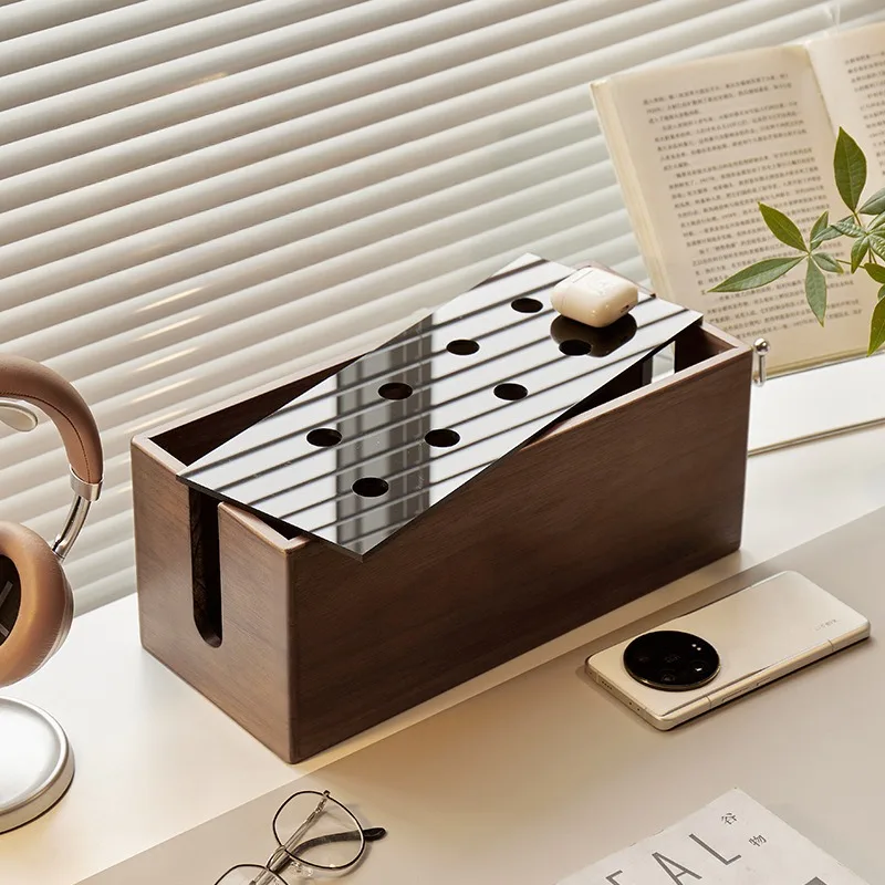 solid-wood-wire-socket-power-strip-storage-box-luxury-creative-modern-living-room-storage-box-home-desktop-organizer-decoration