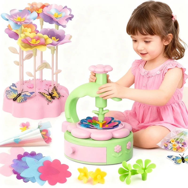 

Handmade DIY Simulation Bouquet Art Creation Set Embossing Machine Puzzle Toy Perfect Birthday Gift for Girls