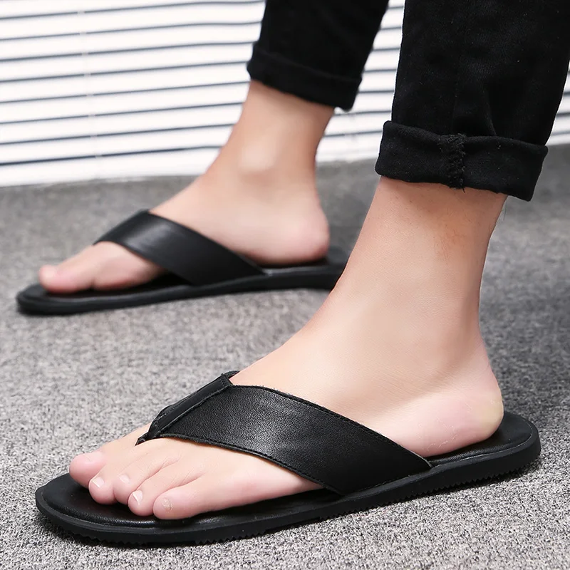 New Sandals Shoes Men Summer Men Flip Flops High Quality Beach Sandals Anti-slip Hombre Casual Shoes Man Slippers