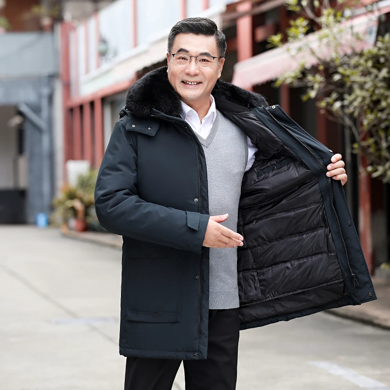 

Мужская стеганая куртка со съемными элементами, утепленная, средней длины, зимняя верхняя одежда для мужчин среднего и старшего возраста, в городском стиле