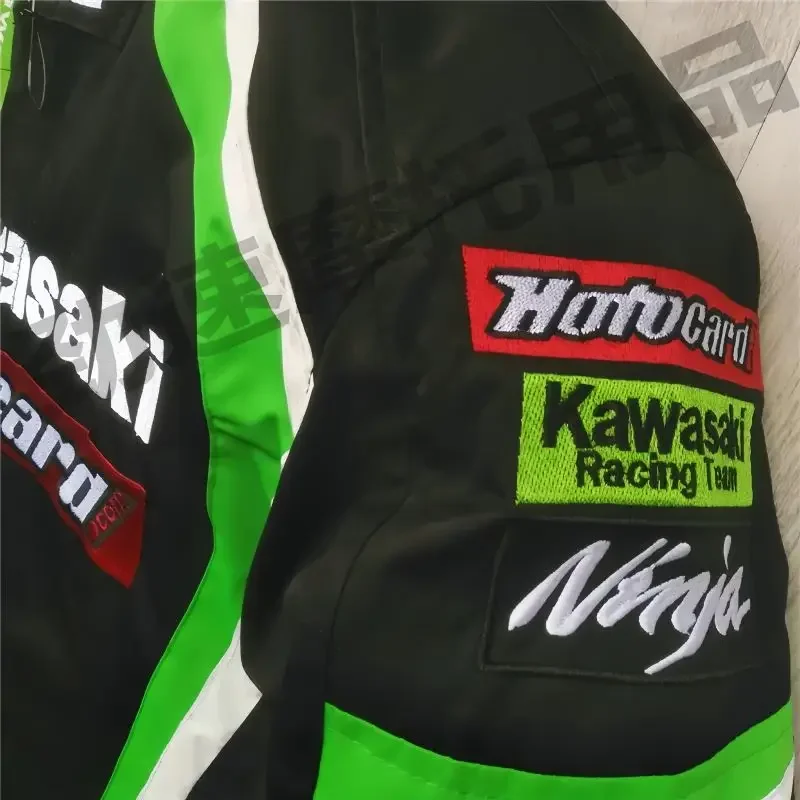 Новый внедорожный мотоциклетный велосипедный костюм Kawasaki, гоночная куртка, ветрозащитная теплая куртка с защитой от падения, сезонный велосипедный костюм