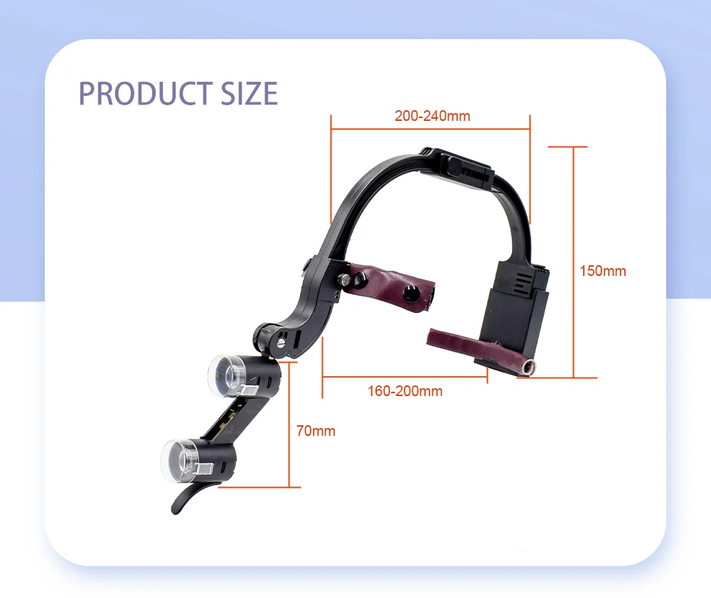 2.5X 3.5X Dr.kim Dental LED Head Light Lamp For Magnification Binocular Loupes 5W Light Dentisit Surgical Headlight Lab Equipmen