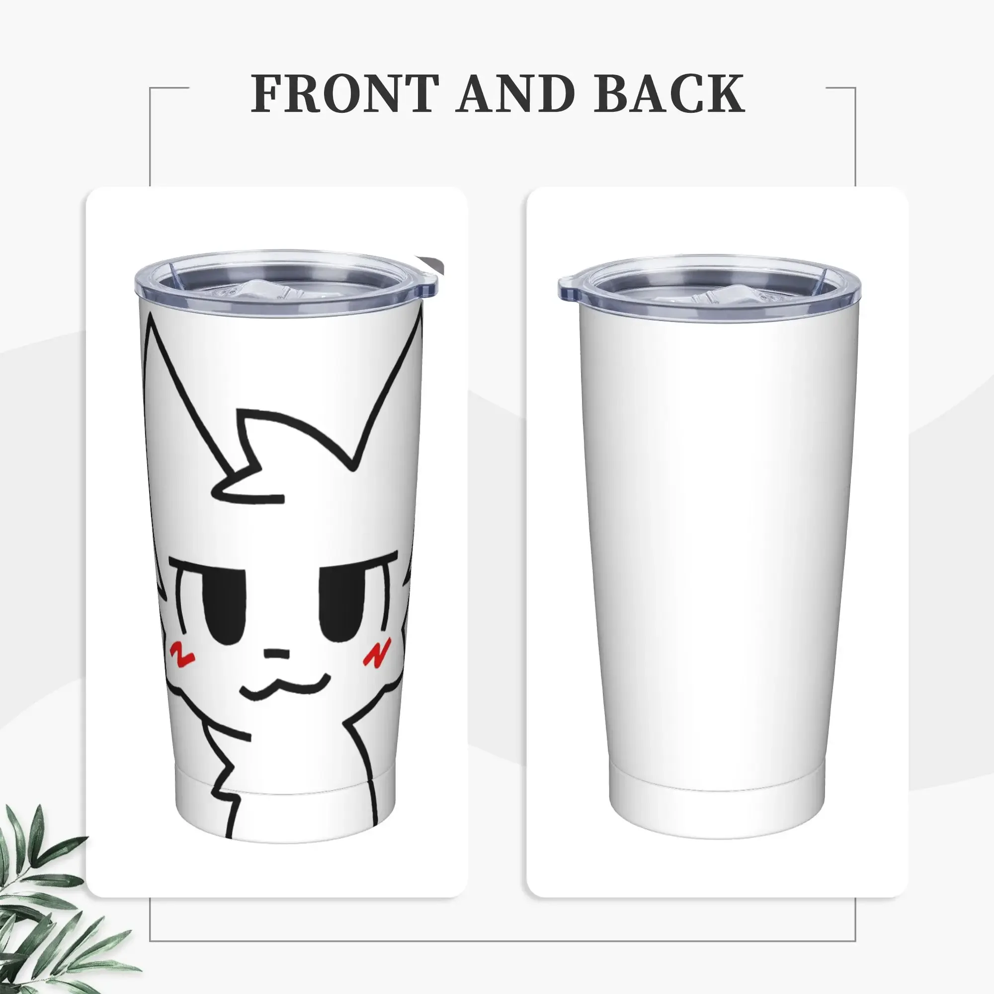 Boykissers Silly Insulated Tumbler with Lid Cat Vacuum Thermal Mug Outdoor Travel Water Bottle Cup, 20oz