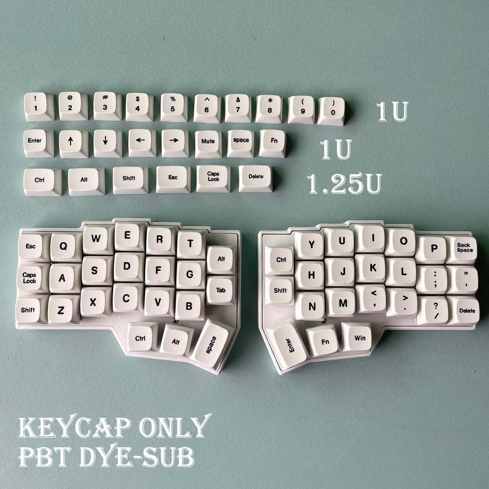 

XDA Profile PBT Material Dye-sub Keycap Dedicated to Split Mini MX Mechanical Keyboard compatible with Corne Sofle Velve
