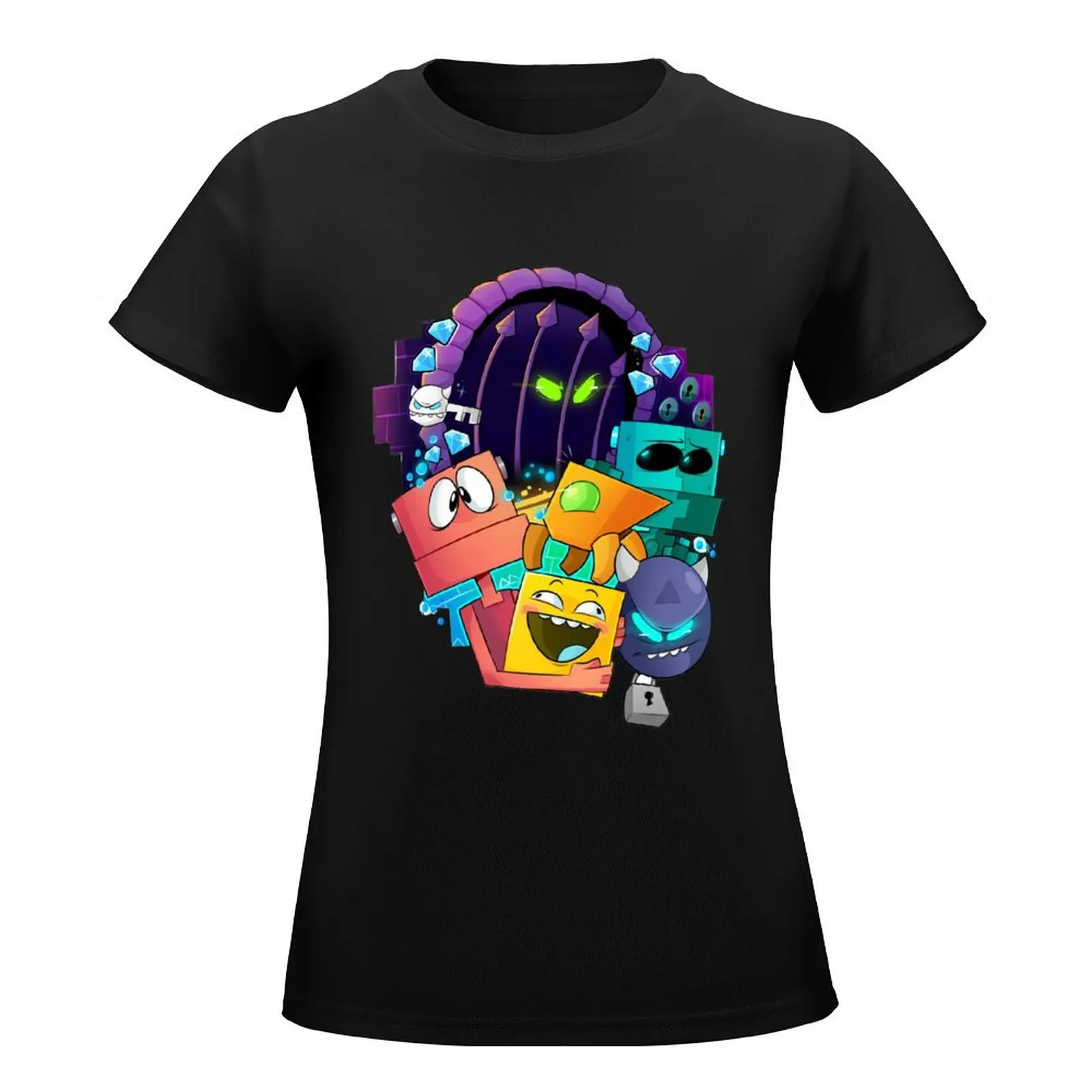 Geometry Dash T-Shirt sublime summer top anime clothes summer tops Womens clothing