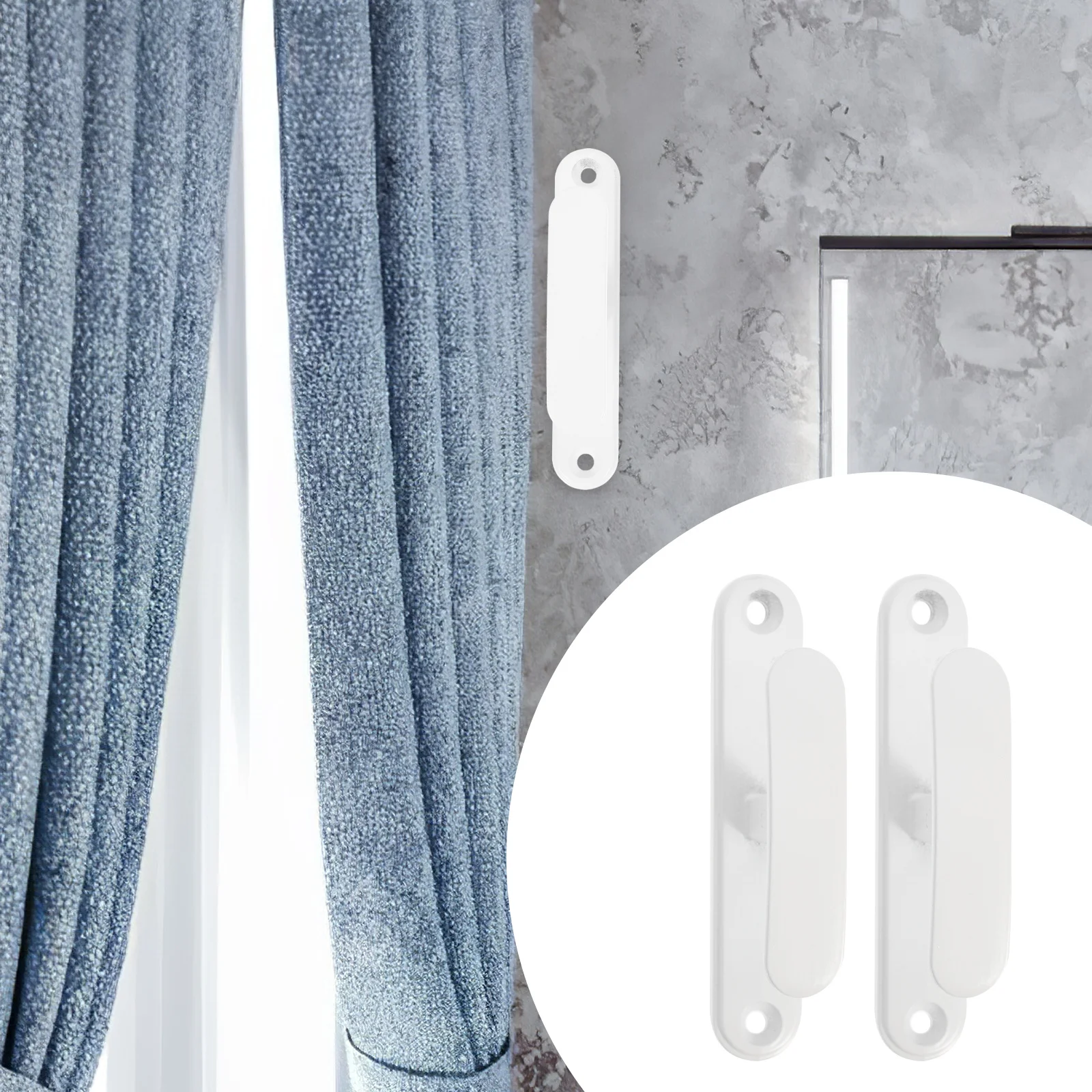 

2pcs Durable Aluminum Alloy Wall Mounted Hat Towel Hanging Hooks For Bathroom Bedroom Shower Curtain Accessories