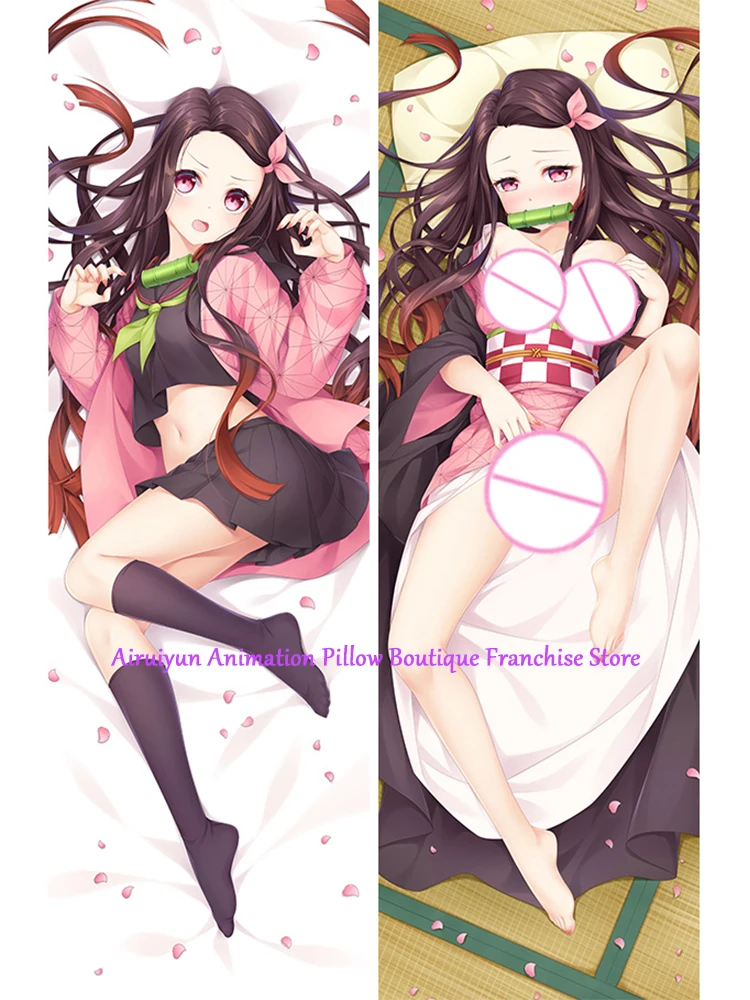 

Anime Dakimakura Pillow Case Kamado Nezuko Sexy and Busty Beautiful Girl Double-Sided Halloween Decoration